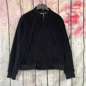 Eddie Bauer Black Velvet BomberJacket XL